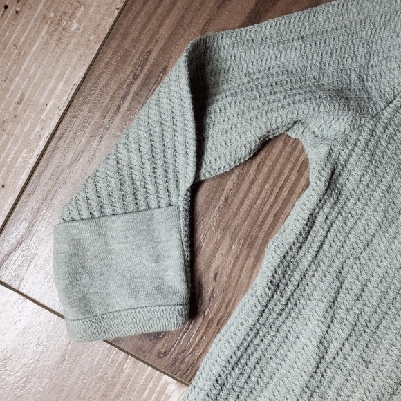 Cloud Island Sage Green Baby Waffle Knit One Piece Footie Size 3-6M NWOT - Picture 12 of 14